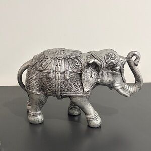 Silver Elephant Figurine